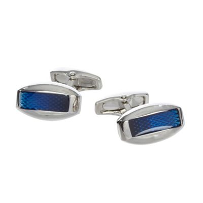 Jeff Banks Blue bullet cufflinks