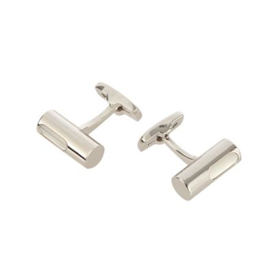 J by Jasper Conran White cylinder insert cufflinks