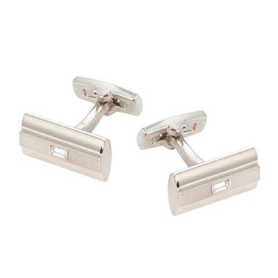 Grey rectangular cufflinks