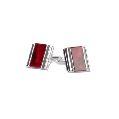 WD London Red modern twist cufflinks