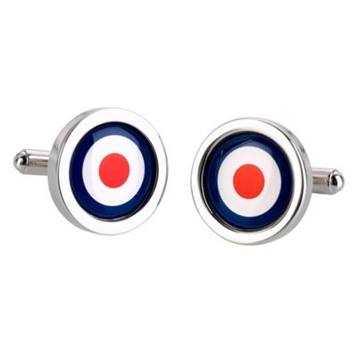 Blue target cufflinks