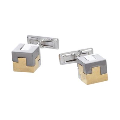 Gold puzzle cufflinks