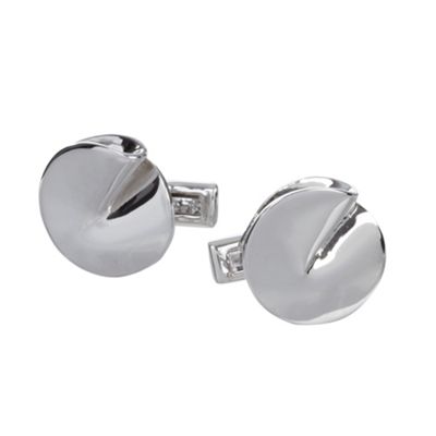 Debenhams Grey folded design cufflinks