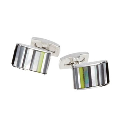 J by Jasper Conran Grey rectangle cufflinks