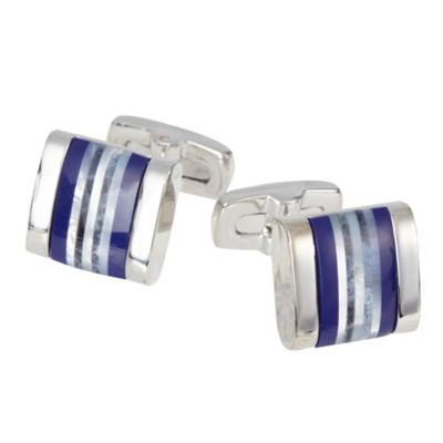 J by Jasper Conran Blue square cufflinks