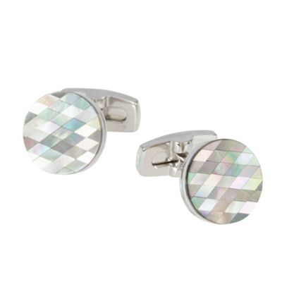 Grey circle cufflinks