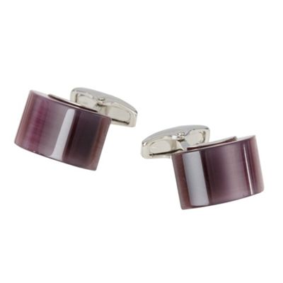 Purple cateye cufflinks