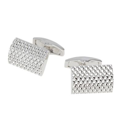 Jeff Banks Grey rectangle cufflinks