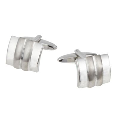 Thomas Nash Grey raised stripe cufflinks