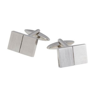 Thomas Nash Grey rectangle cufflinks