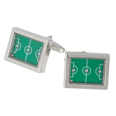 Red Herring Green football pitch cufflinks