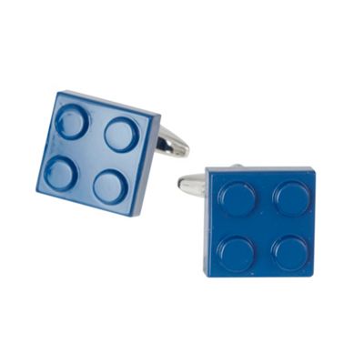 Red Herring Blue lego piece cufflinks