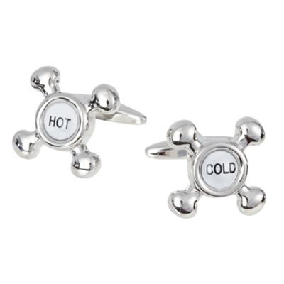 Red Herring Grey hot and cold tap cufflinks