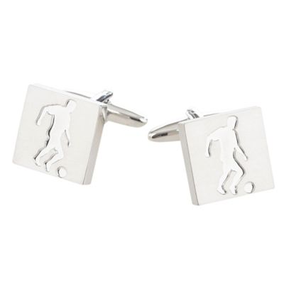 Red Herring Grey cut out footballer cufflinks