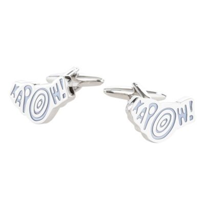 Red Herring Silver Kapow cufflinks