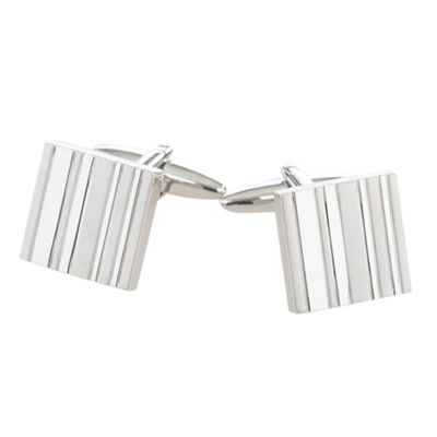 Grey vertical stripe cufflinks