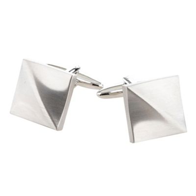 J by Jasper Conran Grey brushed square cufflinks