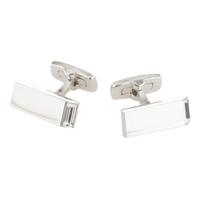 J by Jasper Conran Silver crystal wedge cufflinks