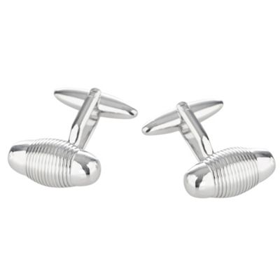Silver etched bullet cufflinks