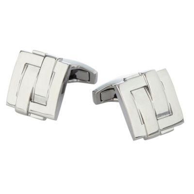 Osborne Silver interlink square cufflinks