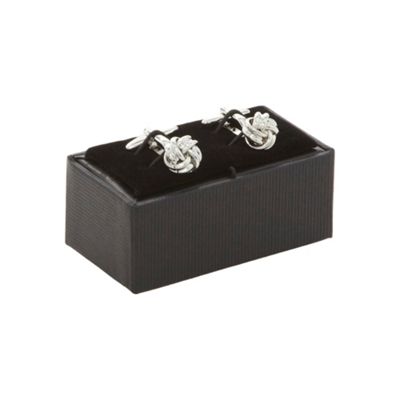 Silver knot design cufflinks