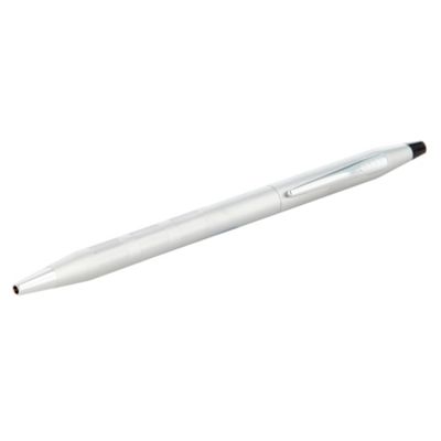 Silver grooved classic ballpoint pen                                                                                            