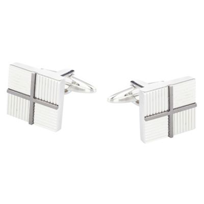 Silver cross cufflinks