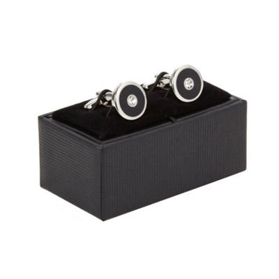 Thomas Nash Black enamel stone cufflinks