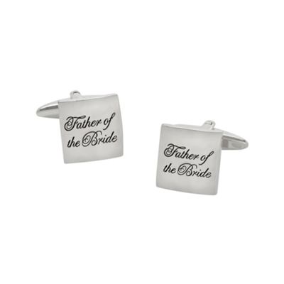 Silver Father of the Bride cufflinks