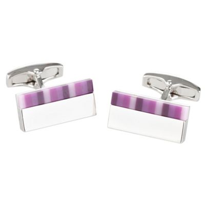 Designer purple striped cufflinks