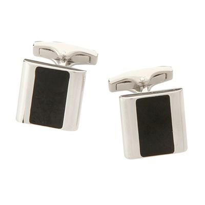 Black enamel centre cufflinks                                                                                                   