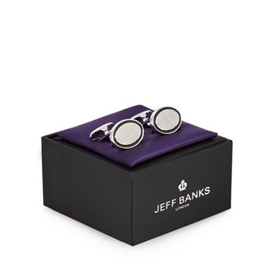 Silver cutout initial cufflinks                                                                                                 