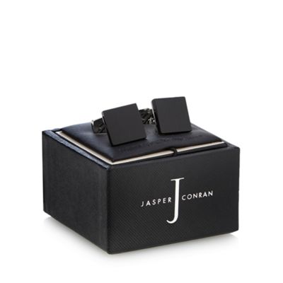 Silver round tonal striped cufflinks                                                                                            