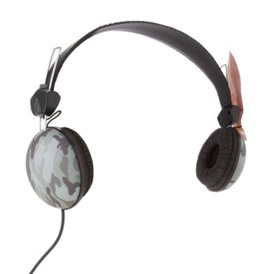Skinnydip green camouflage base headphones                                                                                      