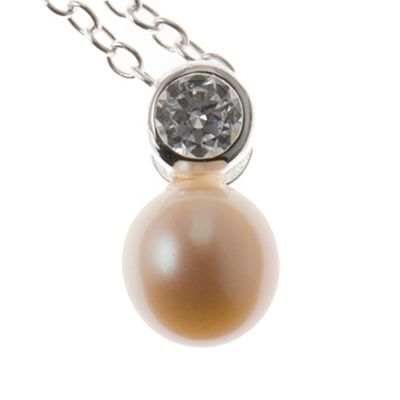 Van Peterson 925 Sterling silver forever pearl pendant necklace