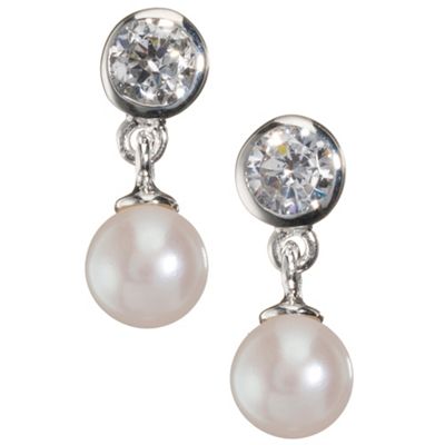 Van Peterson 925 Sterling Silver Forever Pearl Drop Earrings