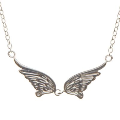Designer sterling silver wings necklace