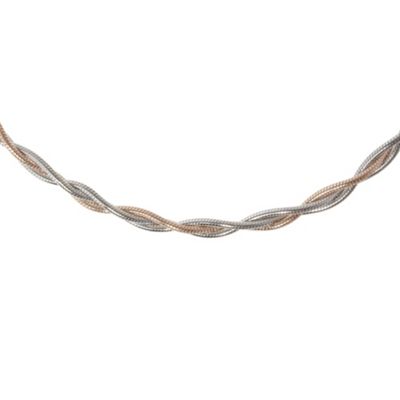 Designer sterling silver braided necklace