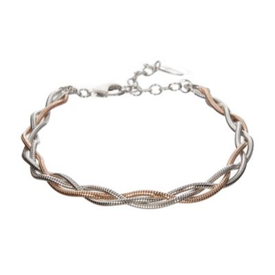 Designer Sterling silver plaited bracelet