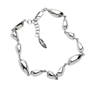 Vicenza Sterling silver faceted pebble bracelet