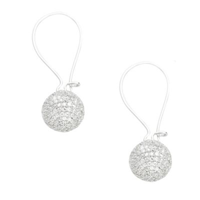 Sterling silver diamante ball earrings