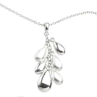 Sterling silver tear drop necklace