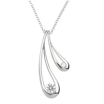 J by Jasper Conran Sterling silver tear drop pendant