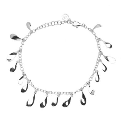 Vicenza Sterling silver twisted teardrop bracelet