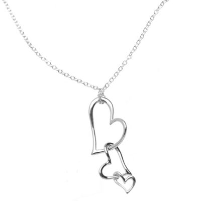 Vicenza Sterling silver heart drop necklace
