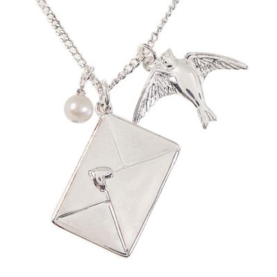 Sterling silver love letter pendant