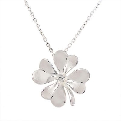 Sterling silver four-leaf clover pendant