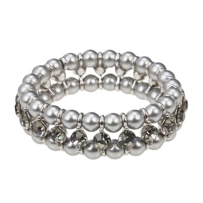 Light grey pearl stretch bracelet