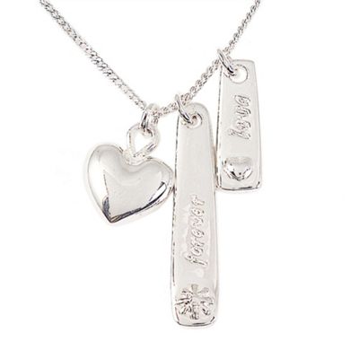 Van Peterson 925 Sterling silver etch Love Forever necklace