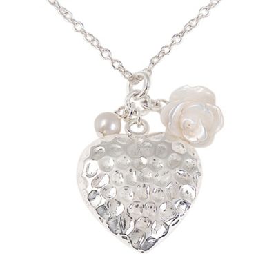 Van Peterson 925 Sterling silver and mother of pearl rose and